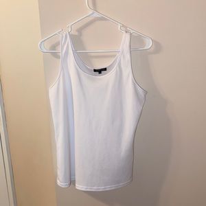 Dressy white tank top from Samuel Dong